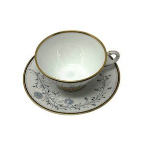 Vintage Miniature China Tea Cup & Saucer with Floral Design‎